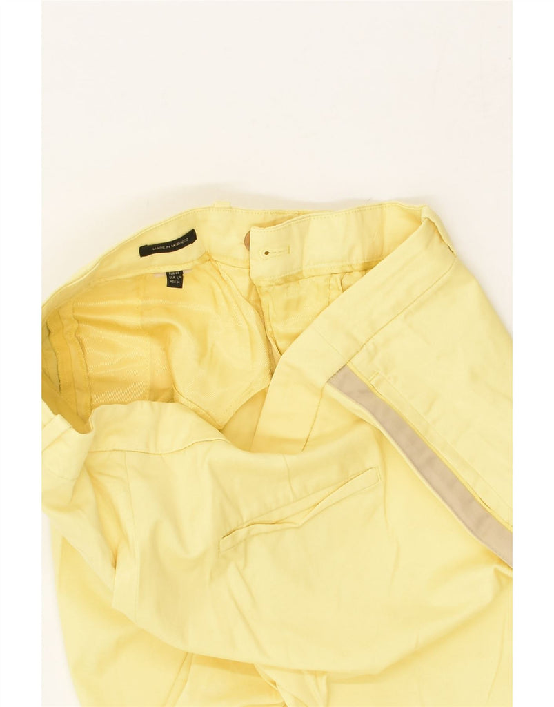 MASSIMO DUTTI Womens Slim Chino Trousers US 12 Large W34 L27 Yellow | Vintage Massimo Dutti | Thrift | Second-Hand Massimo Dutti | Used Clothing | Messina Hembry 