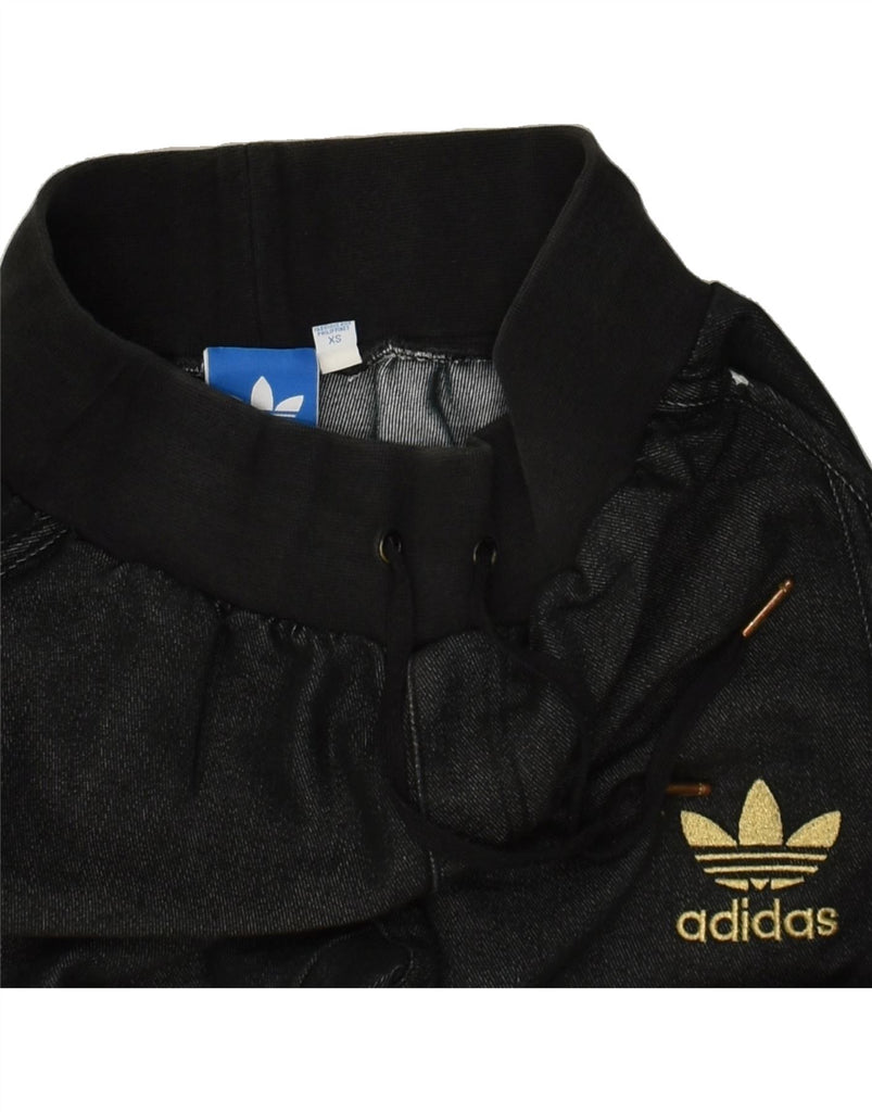 ADIDAS Mens Tracksuit Trousers Joggers XS Black Cotton | Vintage Adidas | Thrift | Second-Hand Adidas | Used Clothing | Messina Hembry 