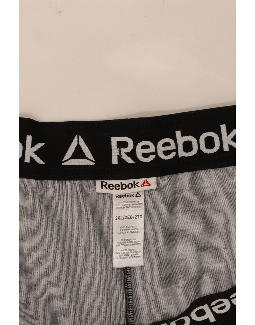 REEBOK Mens Tracksuit Trousers Joggers 2XL  Grey Cotton Vintage Reebok and Second-Hand Reebok from Messina Hembry 