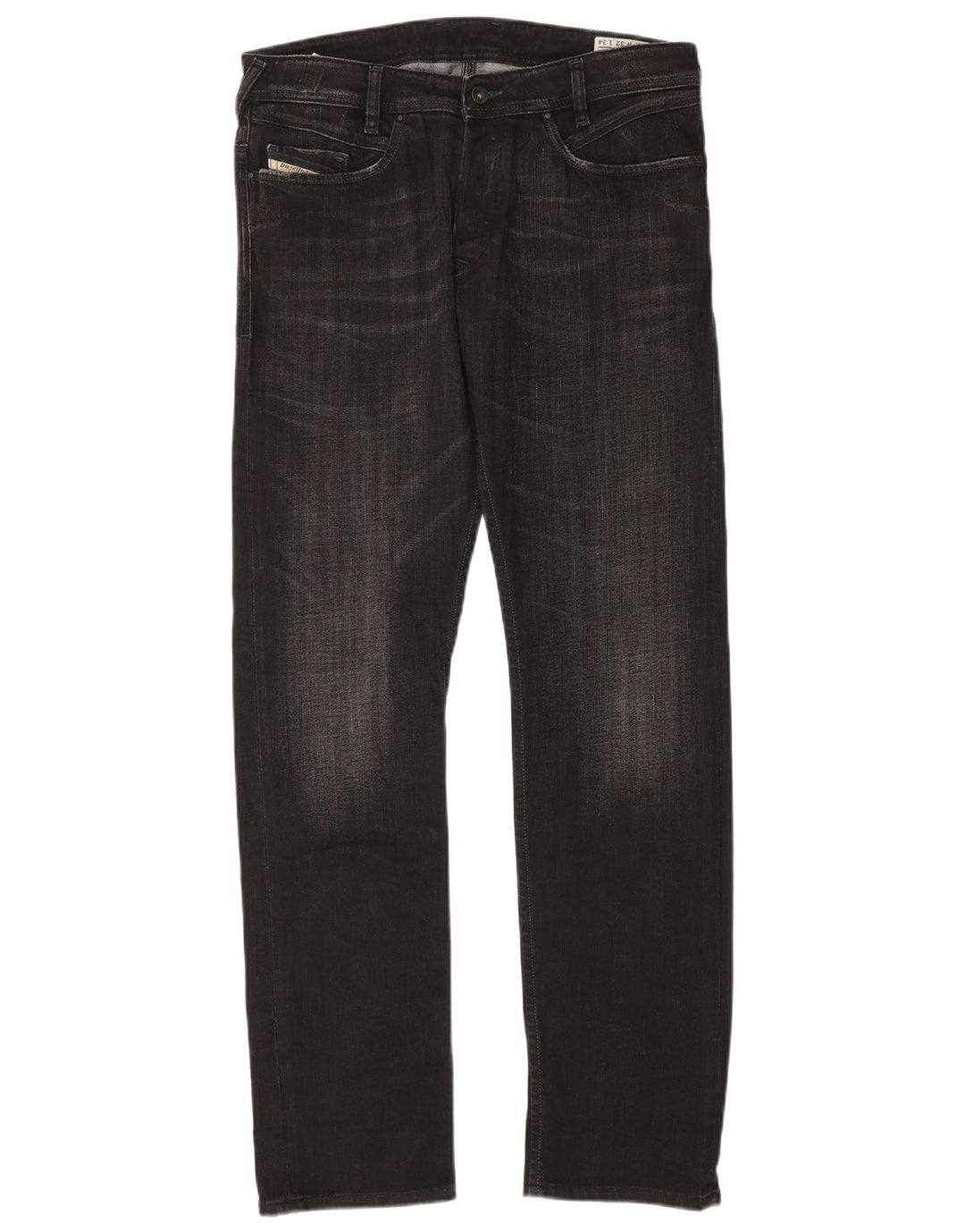 Diesel Mens Poiak Straight Jeans W32 L34 Black Cotton