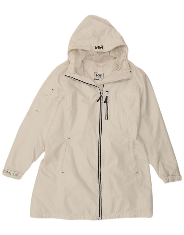 Helly Hansen Womens Hooded Raincoat UK 16 Large White