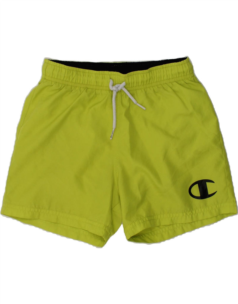 CHAMPION Boys Sport Shorts 7-8 Years Small Green Polyester | Vintage Champion | Thrift | Second-Hand Champion | Used Clothing | Messina Hembry 