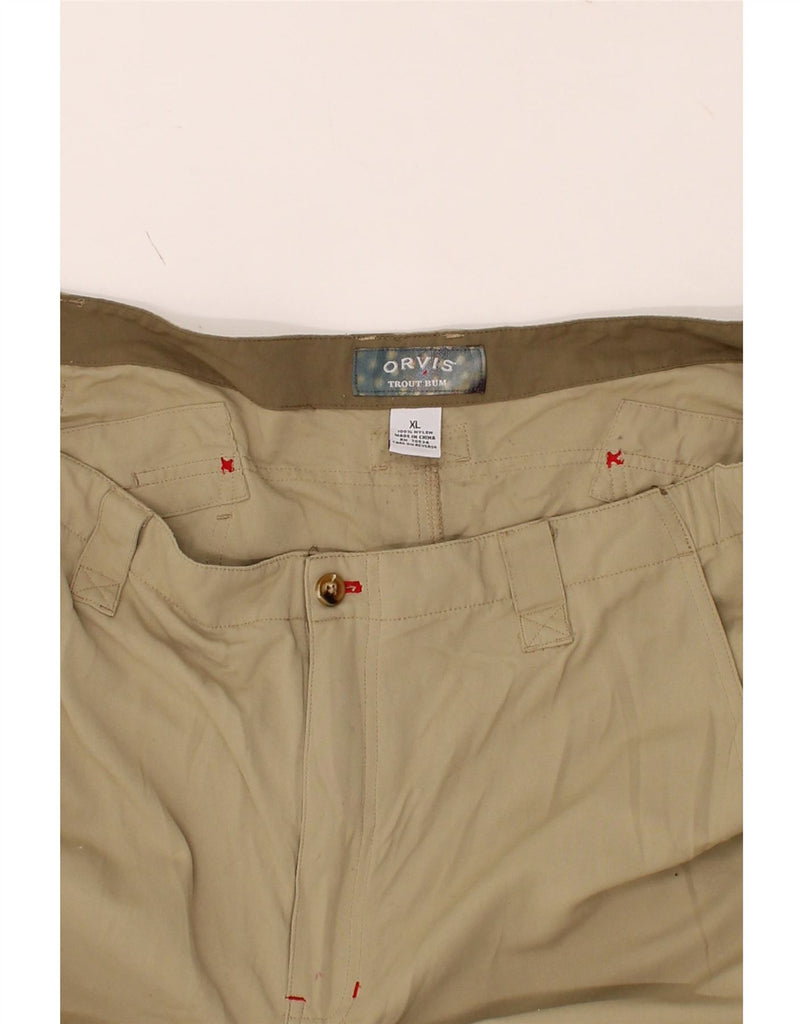 ORVIS Mens Straight Chino Trousers XL W40 L30 Beige Nylon Vintage Orvis and Second-Hand Orvis from Messina Hembry 