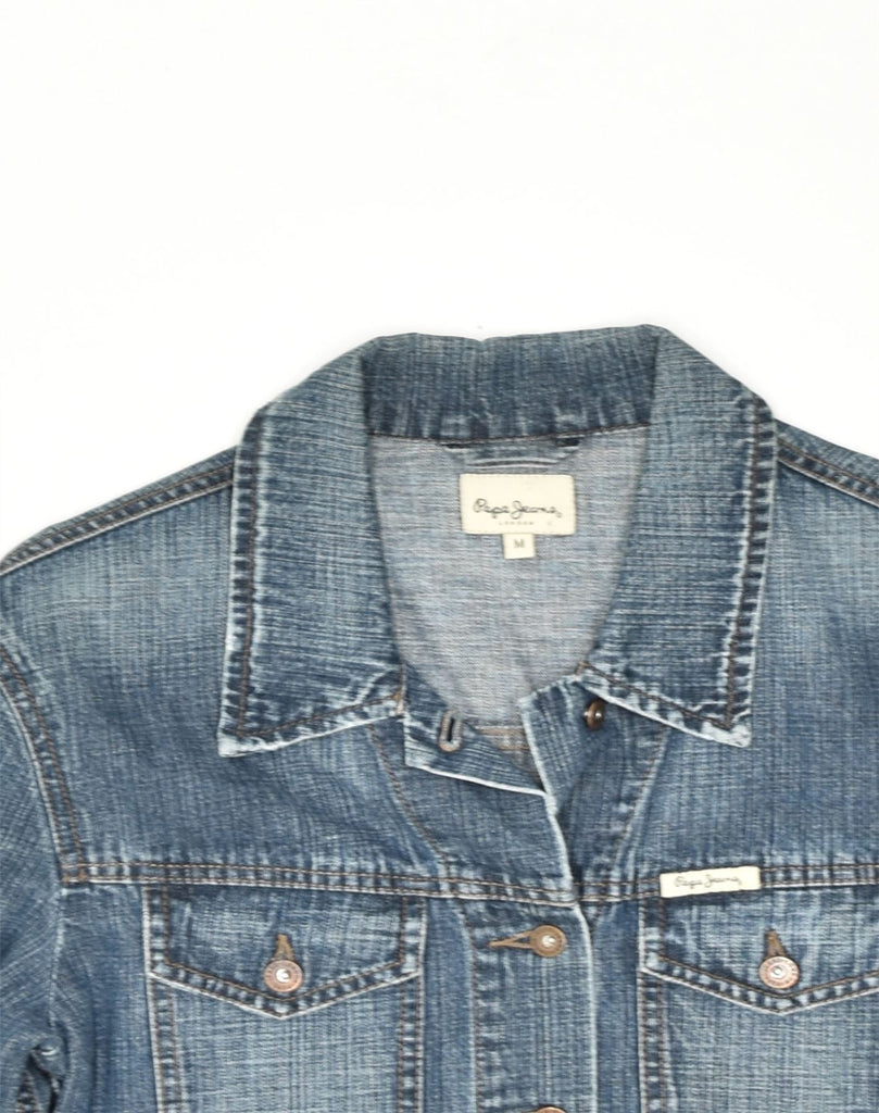 PEPE JEANS Womens Denim Jacket UK 12 Medium Blue Cotton | Vintage PEPE Jeans | Thrift | Second-Hand PEPE Jeans | Used Clothing | Messina Hembry 