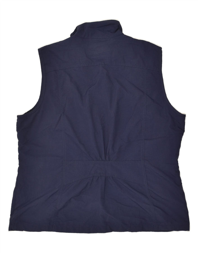 MOUNTAIN WAREHOUSE Womens Utility Gilet UK 18 XL Navy Blue Nylon | Vintage Mountain Warehouse | Thrift | Second-Hand Mountain Warehouse | Used Clothing | Messina Hembry 