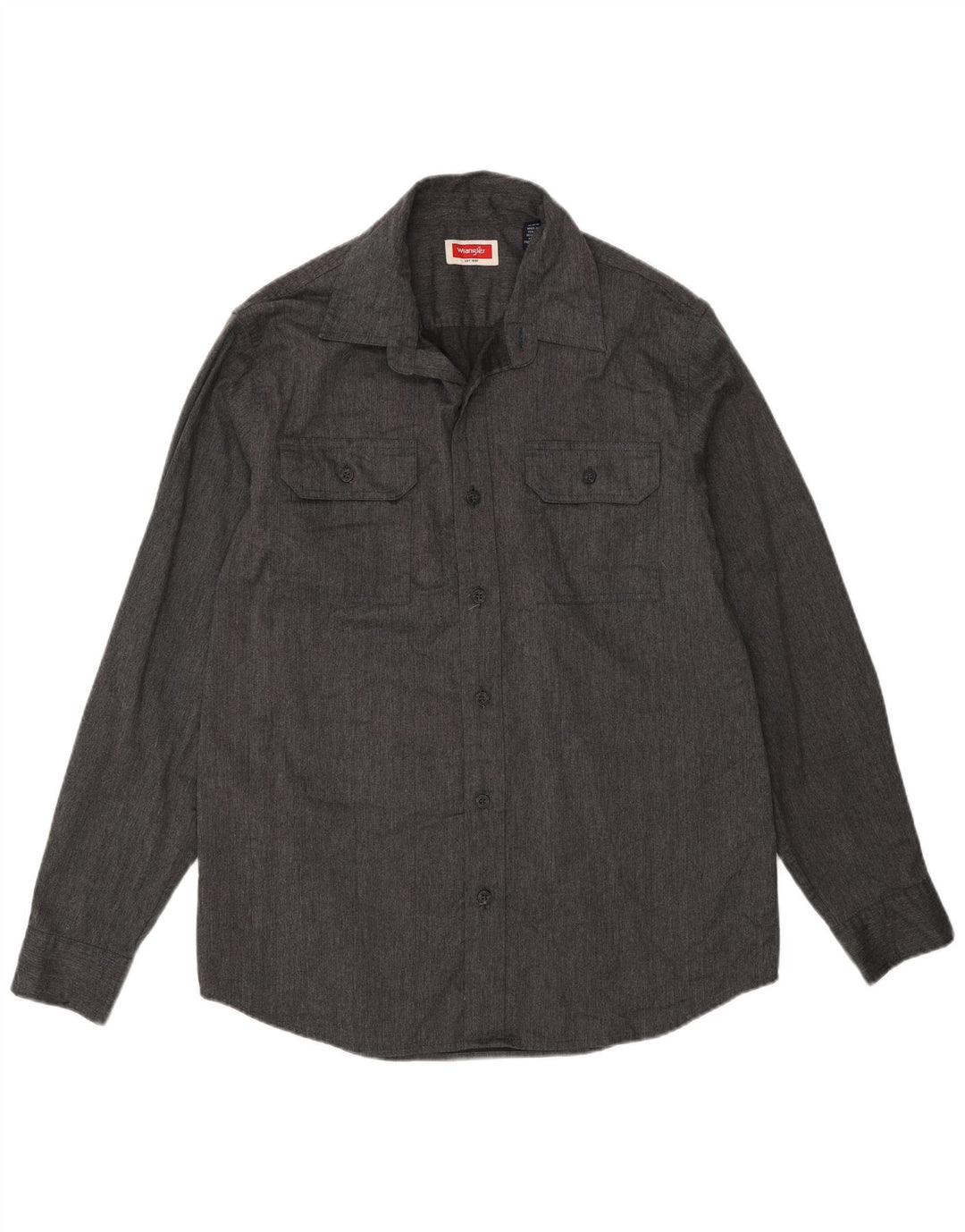 Wrangler Mens Shirt Medium Grey Cotton