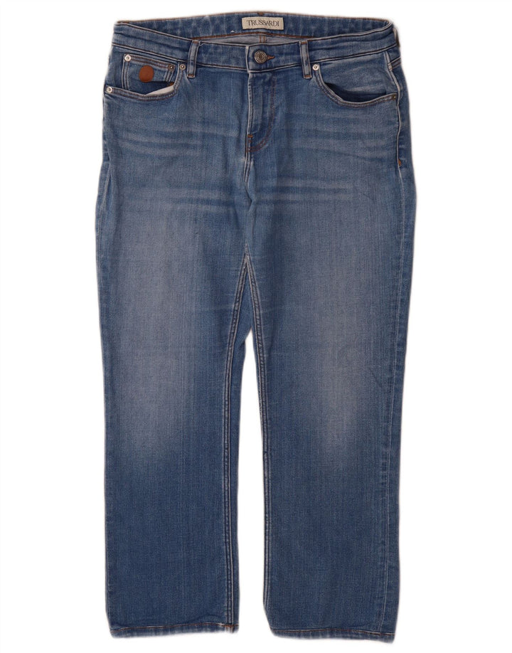 Trussardi Womens Cropped Jeans W28 L25 Blue Cotton