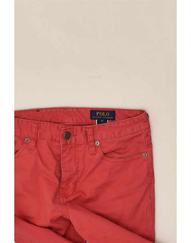 POLO RALPH LAUREN Boys Straight Casual Trousers 13-14 Years W22 L22 Red | Vintage Polo Ralph Lauren | Thrift | Second-Hand Polo Ralph Lauren | Used Clothing | Messina Hembry 