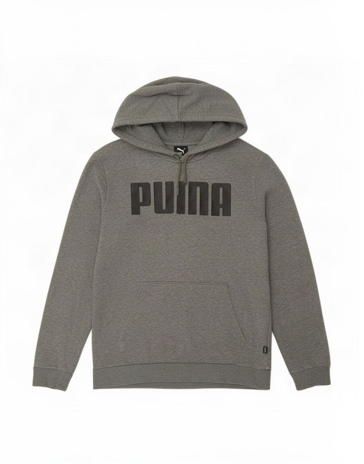 Puma Mens Graphic Hoodie Jumper Small Grey