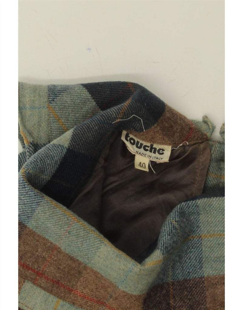 TOUCHE Womens Long Sleeve Bubble Dress EU 40 Medium Multicoloured Check Vintage Touche and Second-Hand Touche from Messina Hembry 