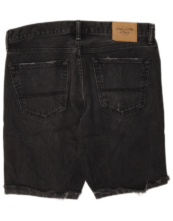 Abercrombie & Fitch Mens Denim Shorts W33 Medium Grey Cotton