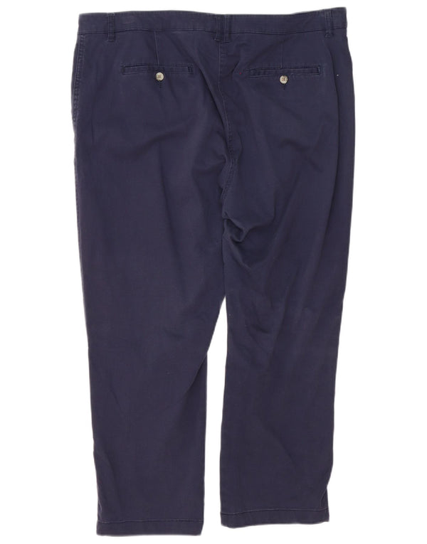 Joules Womens Straight Chino Trousers UK 18 XL W38 L25 Navy Blue Cotton