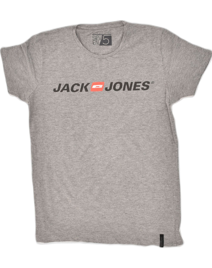 JACK & JONES Mens Graphic T-Shirt Top Medium Grey Cotton | Vintage Jack & Jones | Thrift | Second-Hand Jack & Jones | Used Clothing | Messina Hembry 