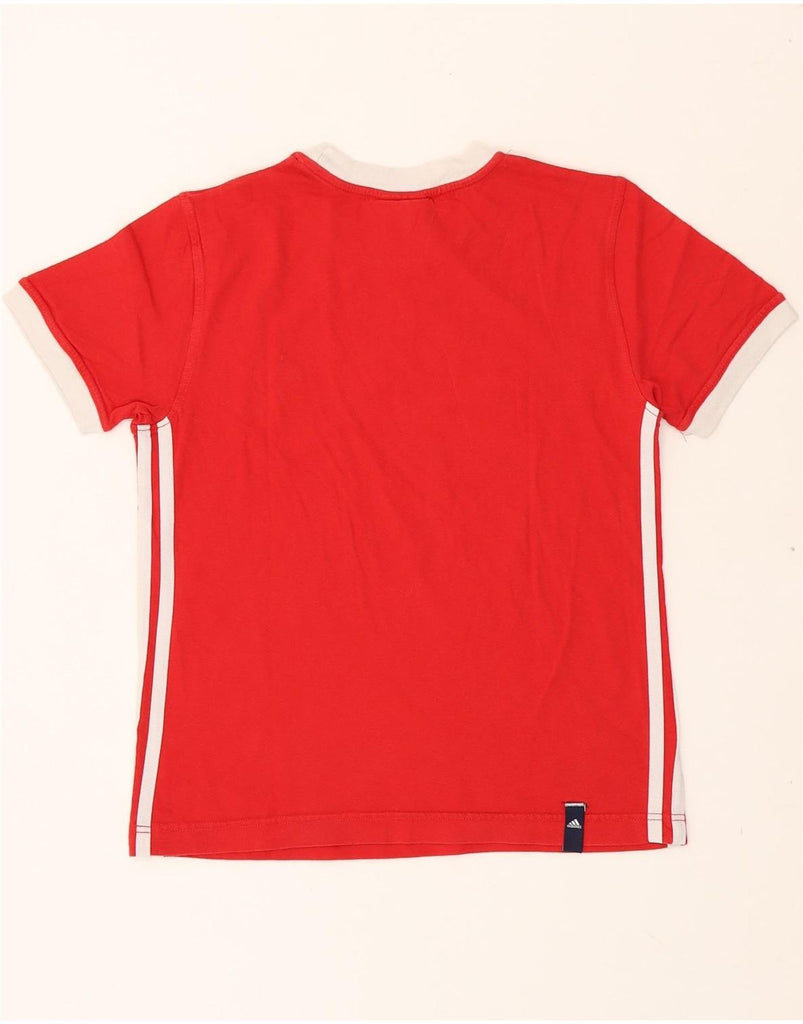 ADIDAS Girls T-Shirt Top 11-12 Years Red Cotton Vintage Adidas and Second-Hand Adidas from Messina Hembry 