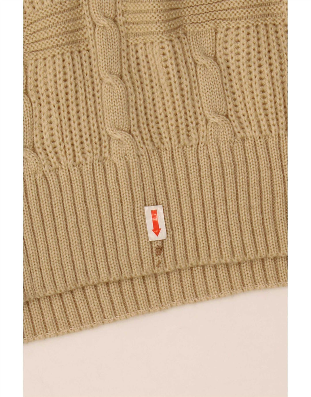 Vintage Mens Crew Neck Jumper Sweater IT 50 Medium Beige Acrylic
