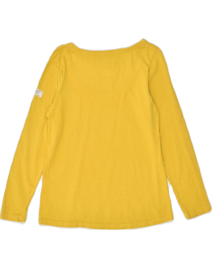 JOULES Womens Top Long Sleeve UK 10 Small Yellow Cotton | Vintage Joules | Thrift | Second-Hand Joules | Used Clothing | Messina Hembry 