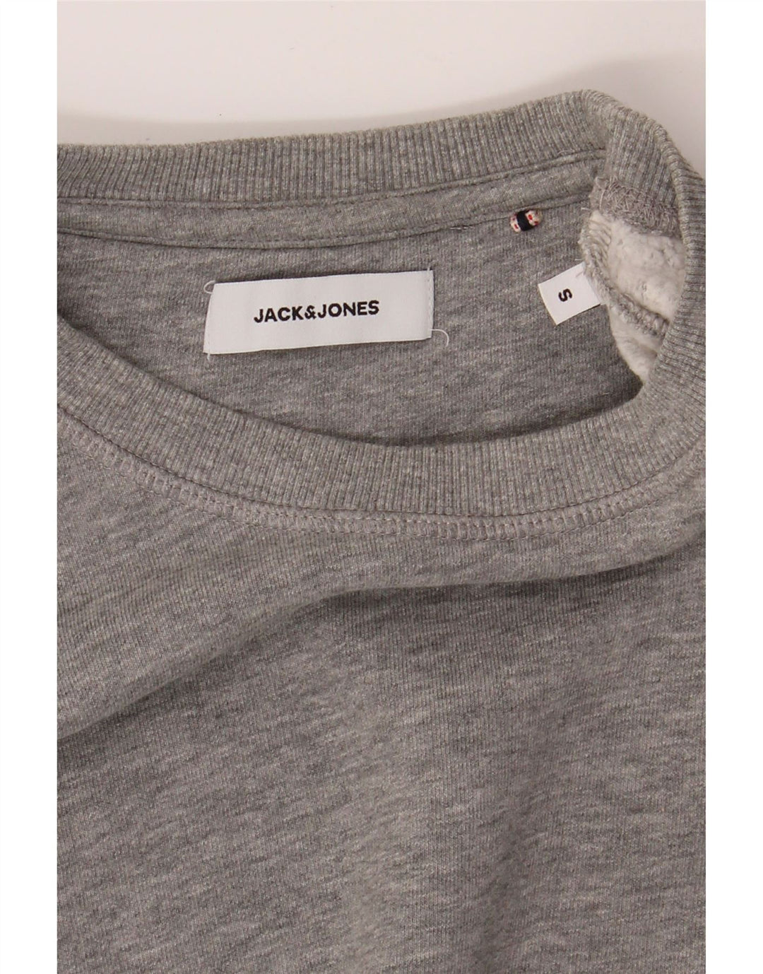 JACK & JONES Mens Sweatshirt Jumper Small Grey Cotton Vintage Jack & Jones and Second-Hand Jack & Jones from Messina Hembry 