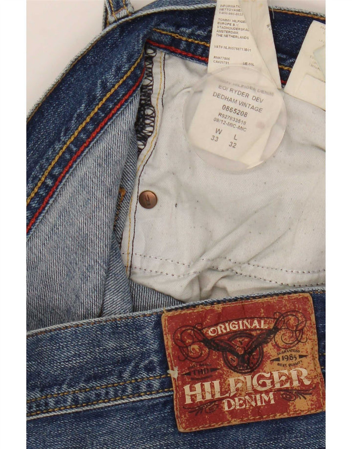 Tommy Hilfiger Mens Straight Jeans W33 L32 Blue Cotton