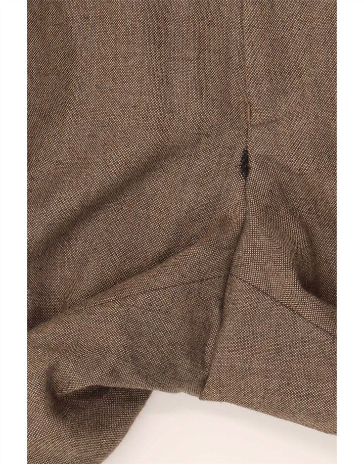 Marks & Spencer Mens Regular Fit Suit Trousers W40 L29 Beige Polyester