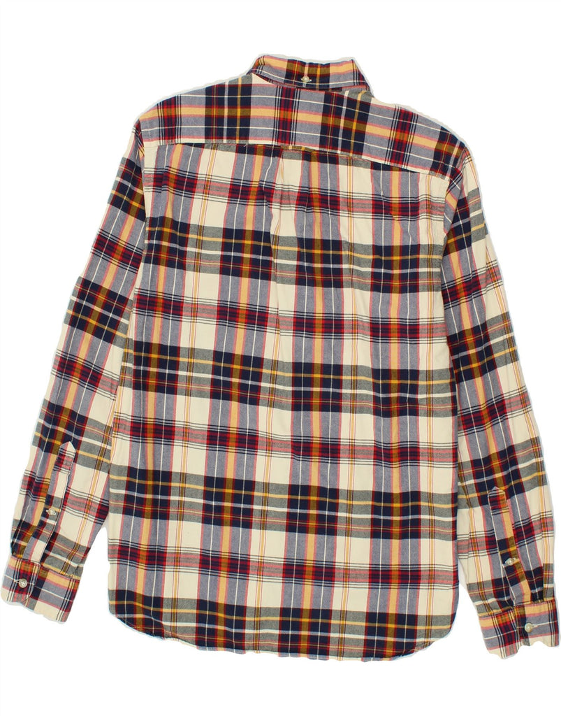 J. CREW Mens Oxford Slim Flannel Shirt Medium Multicoloured Check Cotton Vintage J. Crew and Second-Hand J. Crew from Messina Hembry 