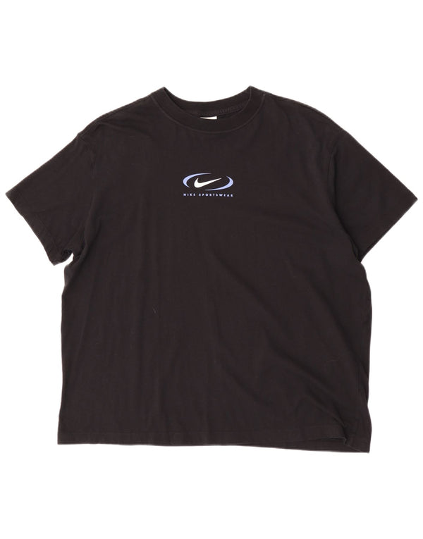 Nike Mens Graphic T-Shirt Top Large Black Cotton
