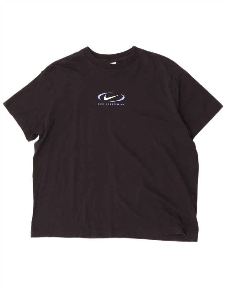 Nike Mens Graphic T-Shirt Top Large Black Cotton