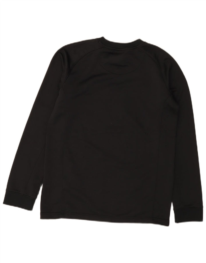 Nike Boys Dri Fit Graphic Top Long Sleeve 13-14 Years XL Black Polyester