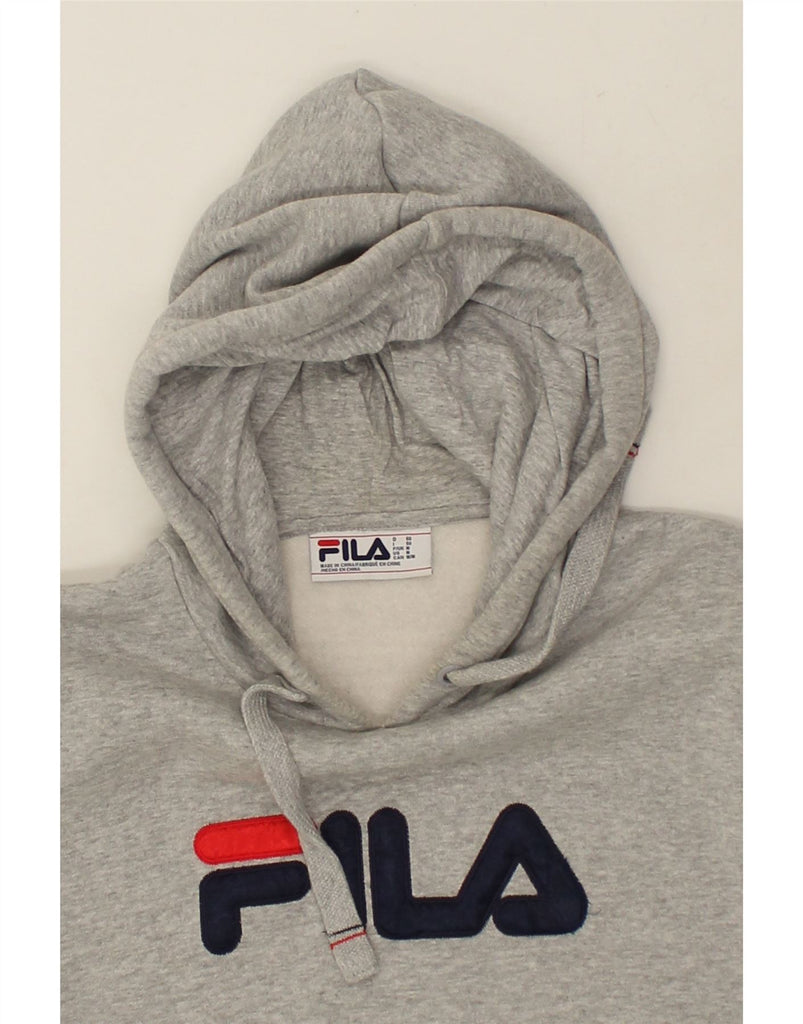 FILA Mens Graphic Hoodie Jumper Medium Grey Cotton | Vintage Fila | Thrift | Second-Hand Fila | Used Clothing | Messina Hembry 