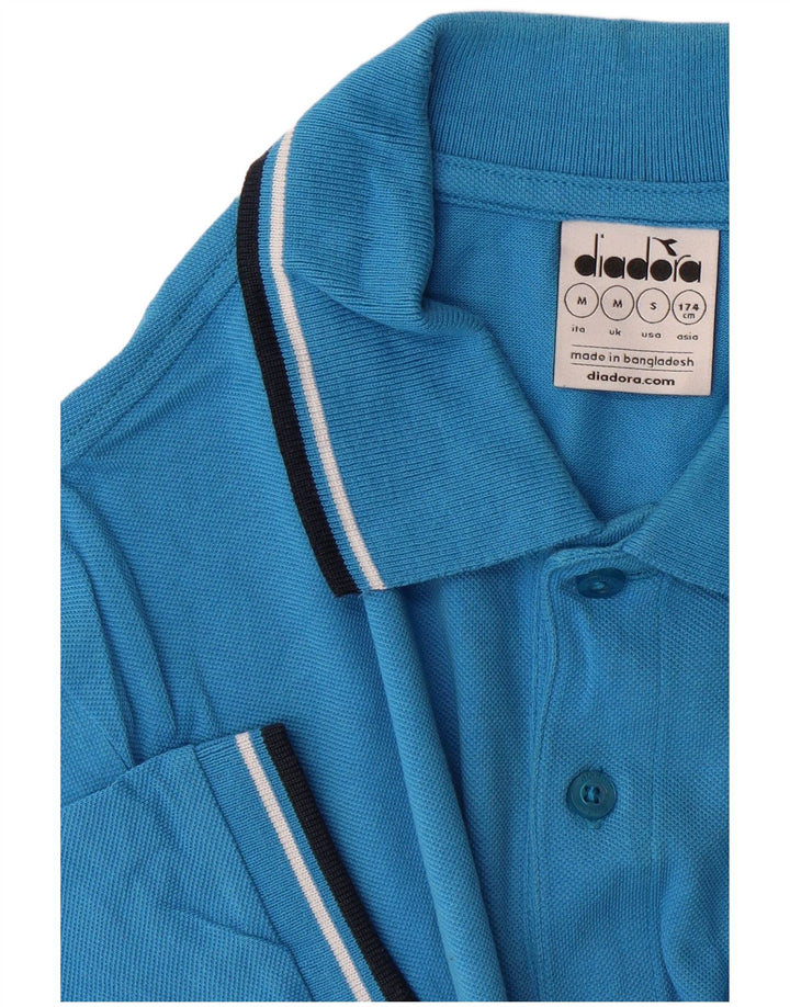 DIADORA Mens Polo Shirt Medium Blue Sports