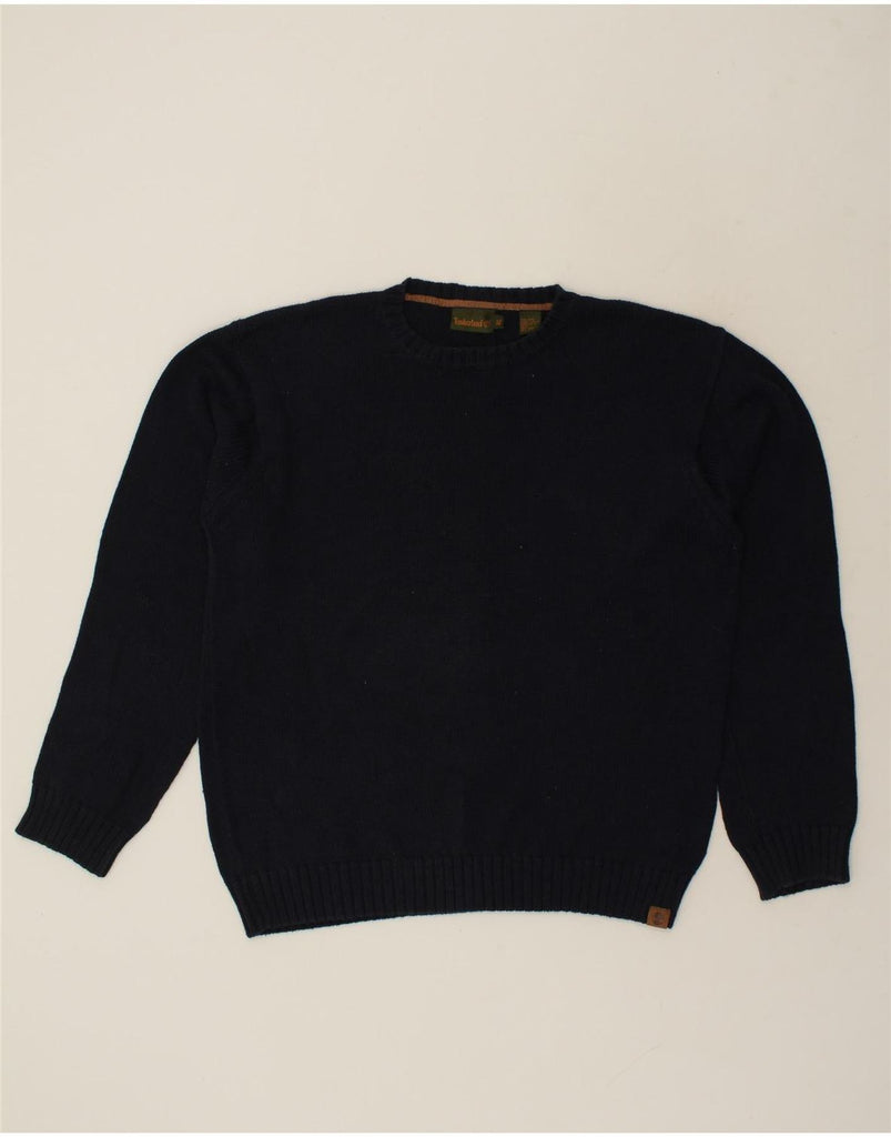 TIMBERLAND Mens Crew Neck Jumper Sweater XL Navy Blue Cotton | Vintage Timberland | Thrift | Second-Hand Timberland | Used Clothing | Messina Hembry 