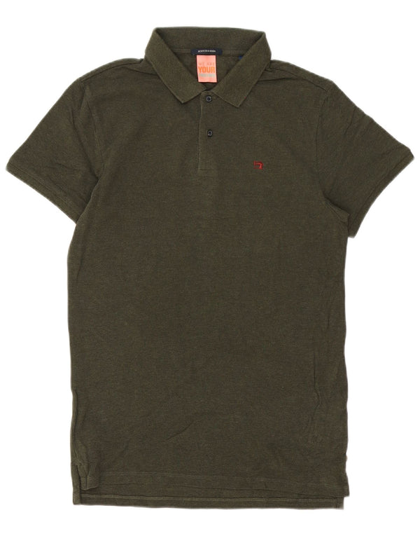 Scotch & Soda Mens Polo Shirt Medium Green Cotton