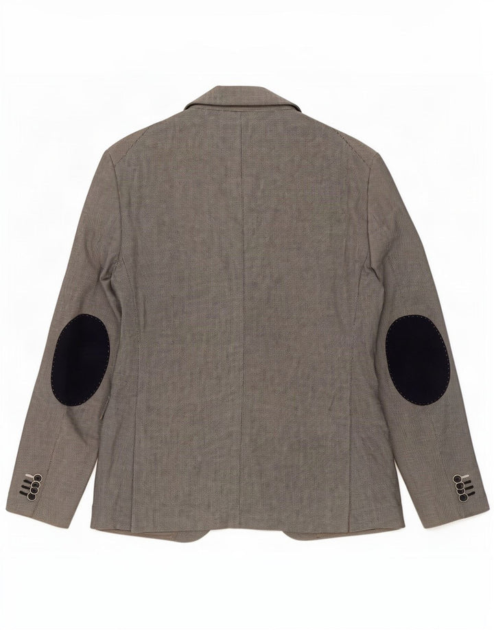 Zara Mens 2 Button Blazer Jacket EU 52 Large Grey