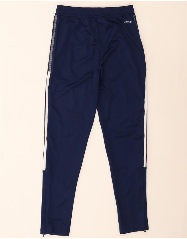 Adidas Boys Aeroready Tracksuit Trousers 11-12 Years  Navy Blue Polyester