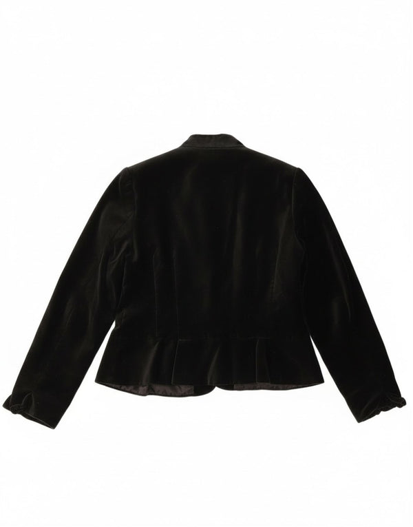 Chaps Womens Velvet Bolero Jacket UK 18 XL Black Cotton