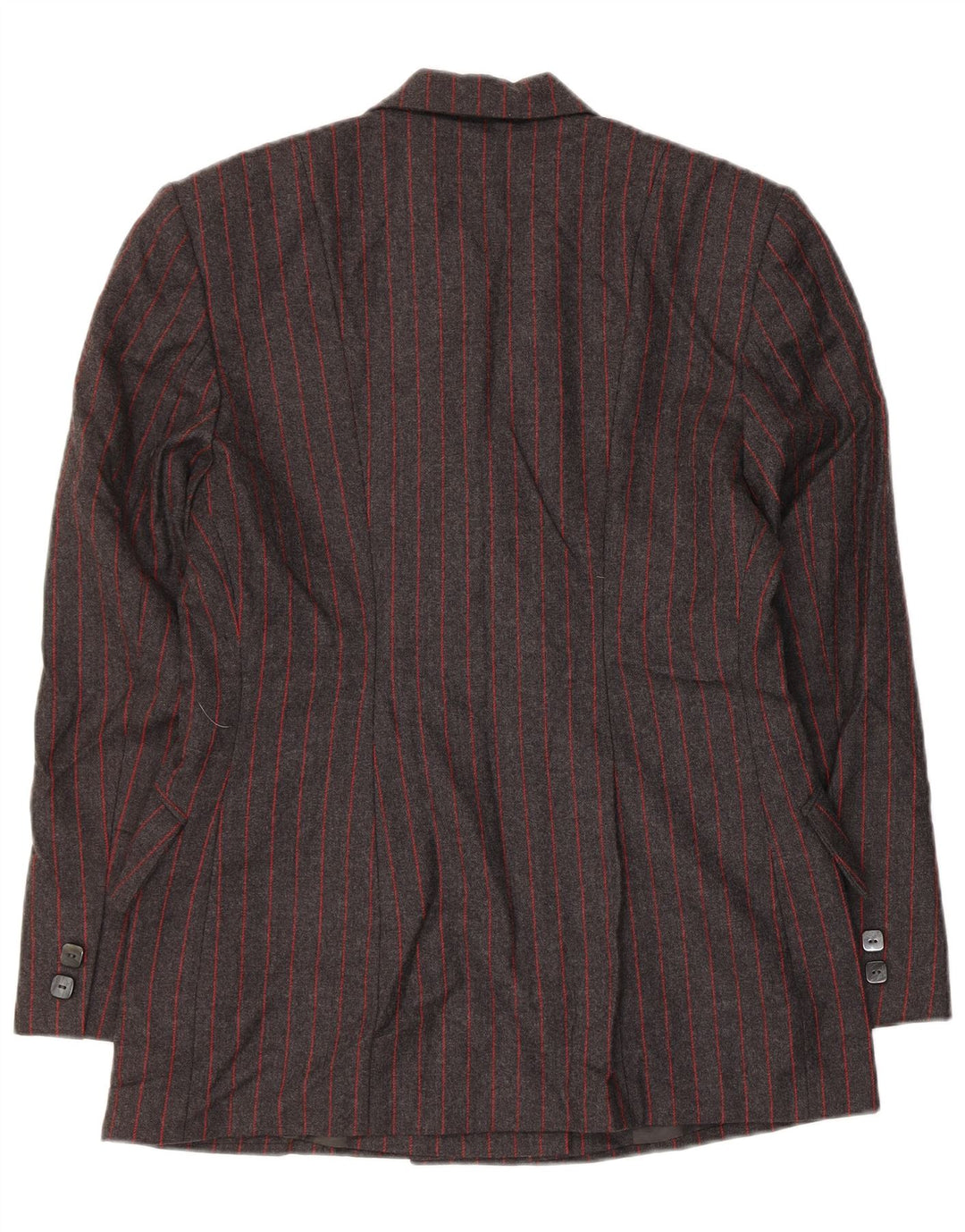 Aria Womens Double Breasted 2 Piece Set UK 14 Medium W26 Grey Striped Wool