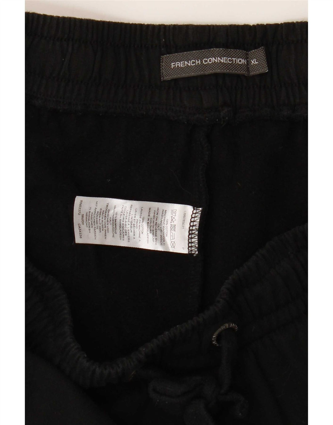 French Connection Mens Sport Shorts XL Black Cotton
