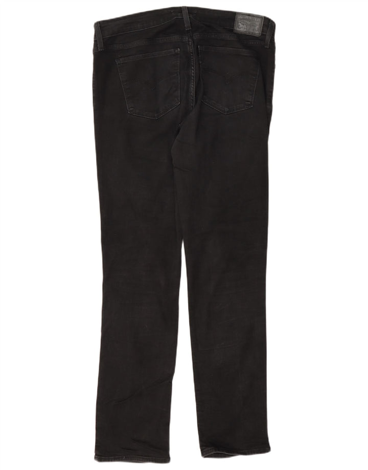 Levi's Womens 712 Slim Jeans W32 L32 Black Cotton