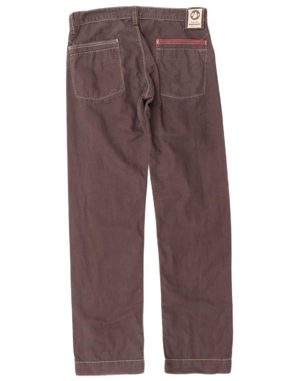 Murphy & Nye Mens Straight Casual Trousers W31 L32 Brown Cotton