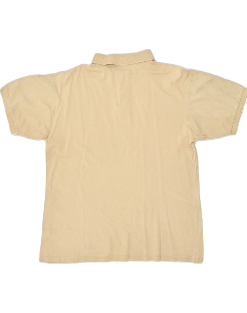 CONTE OF FLORENCE Mens Polo Shirt Large Beige Cotton | Vintage Conte of Florence | Thrift | Second-Hand Conte of Florence | Used Clothing | Messina Hembry 