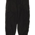 Marks & Spencer Womens St. Michael Cargo Trousers UK 16 Large W38 L27 Black