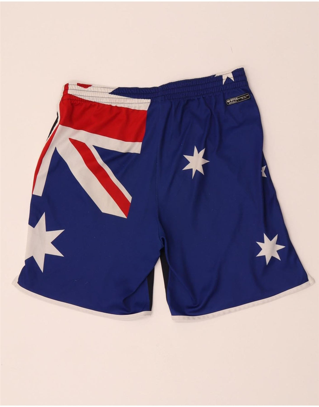 Errea Mens Graphic Sport Shorts Medium  Navy Blue Colourblock Polyester