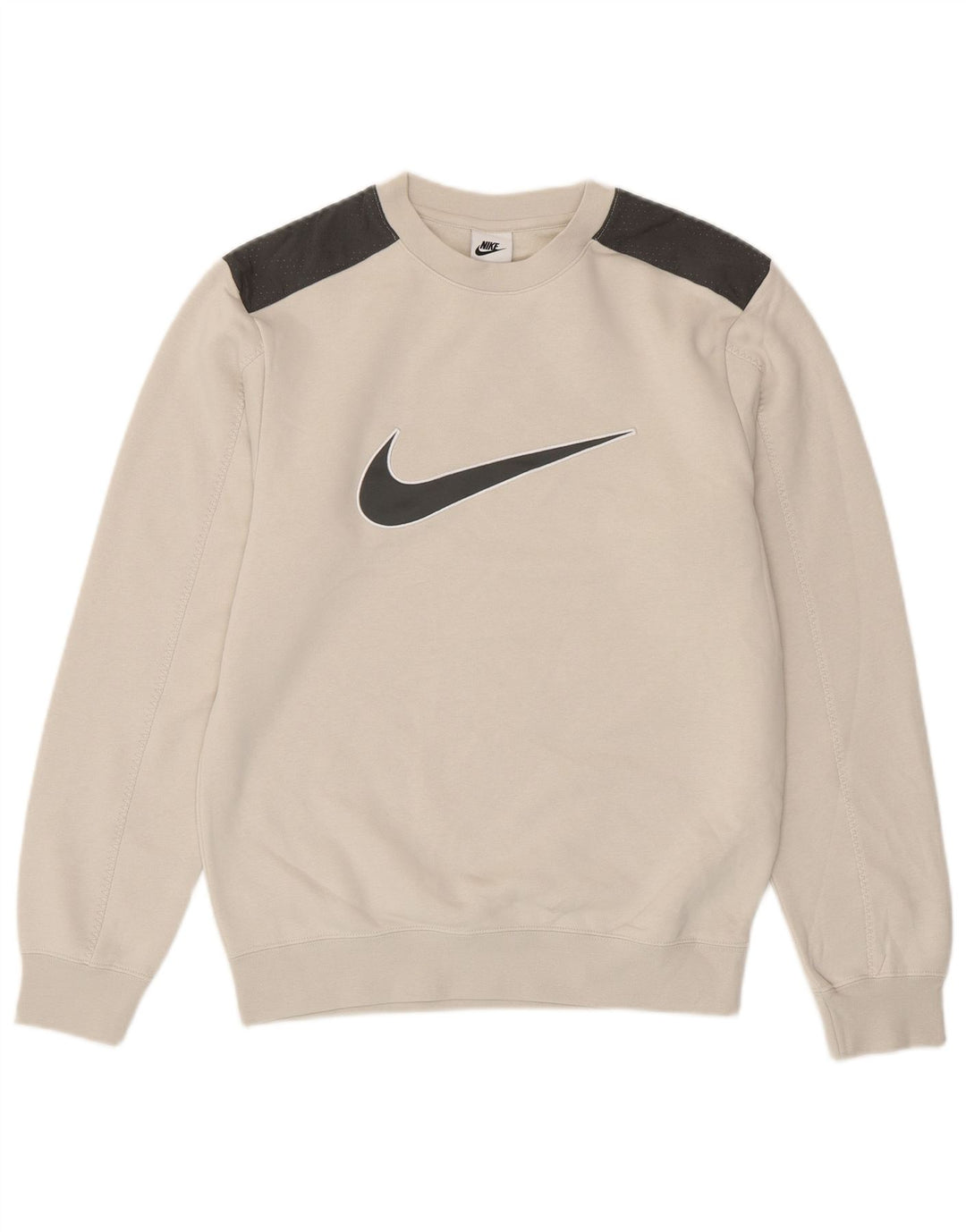 Nike Mens Graphic Sweatshirt Jumper XS White Colourblock Cotton