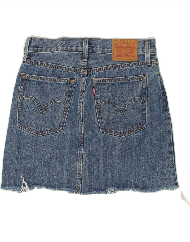 LEVI'S Womens Denim Skirt W25 XS Blue Cotton Vintage Levi's and Second-Hand Levi's from Messina Hembry 