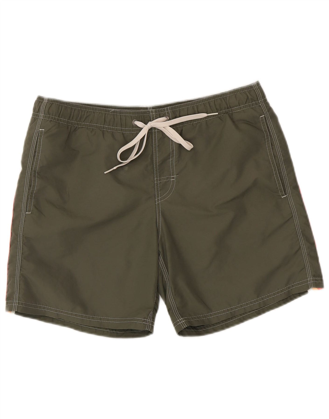 Sundek Mens Swimming Shorts Small Khaki Colourblock Nylon
