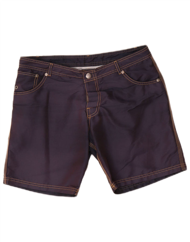 Sundek Mens Swimming Shorts Medium  Navy Blue Polyester