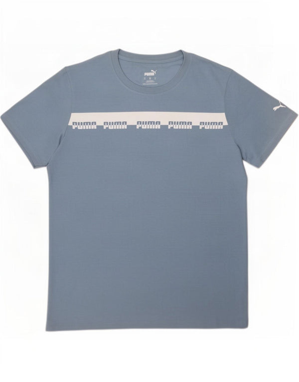 Puma Womens Graphic T-Shirt Top UK 18 XL Blue Cotton