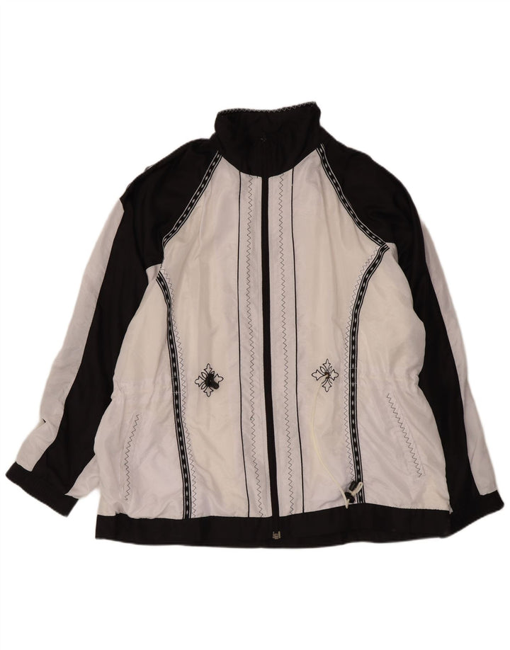 Trooper Womens Windbreaker Jacket UK 20 2XL White Colourblock