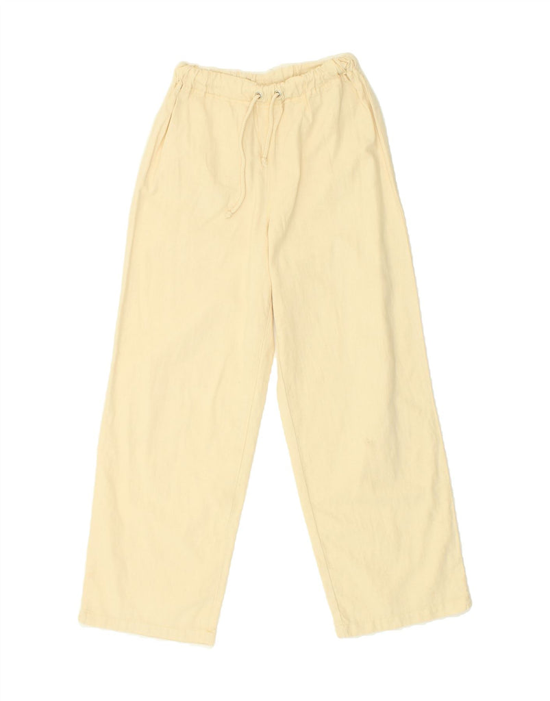 CALVIN KLEIN Girls Straight Casual Trousers 8-9 Years Beige Linen | Vintage Calvin Klein | Thrift | Second-Hand Calvin Klein | Used Clothing | Messina Hembry 