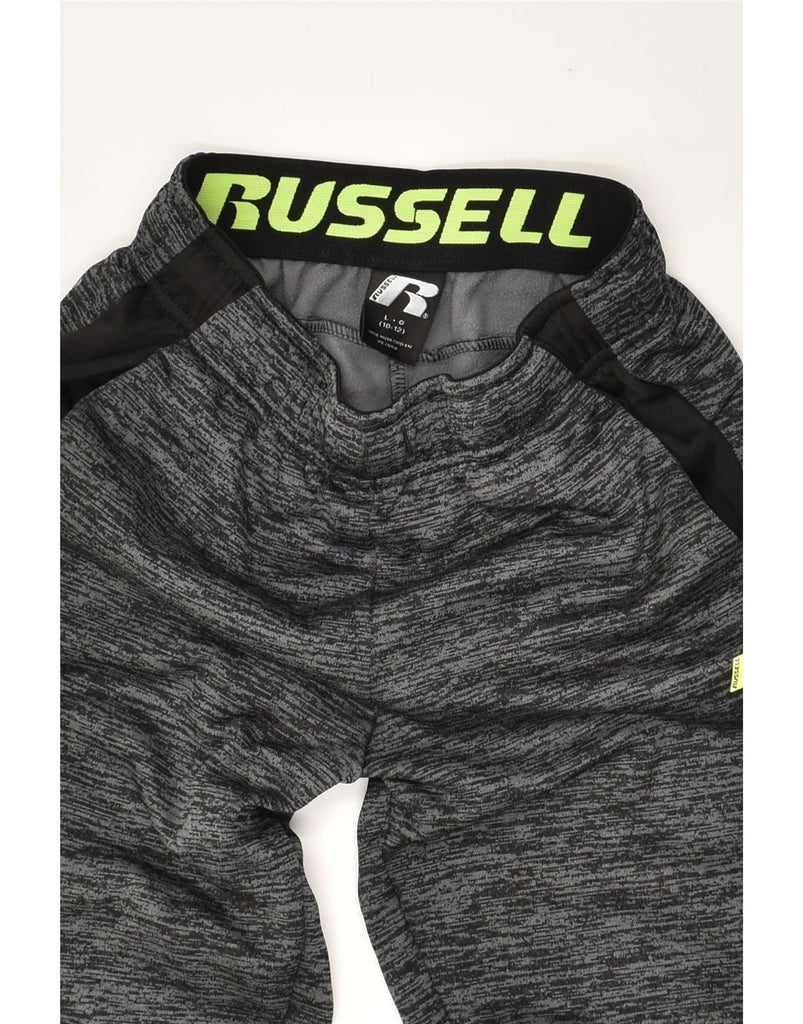 RUSSELL ATHLETIC Boys Tracksuit Trousers 10-11 Years Large  Grey Pinstripe | Vintage Russell Athletic | Thrift | Second-Hand Russell Athletic | Used Clothing | Messina Hembry 