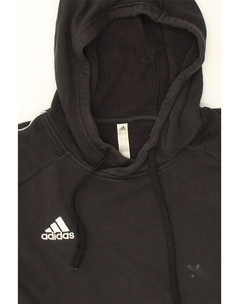 ADIDAS Mens Hoodie Jumper XL Black Cotton | Vintage Adidas | Thrift | Second-Hand Adidas | Used Clothing | Messina Hembry 